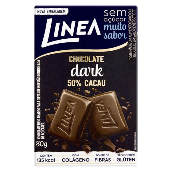 Imagem de Chocolate Dark 50% Cacau Zero Açucar LINEA 30g