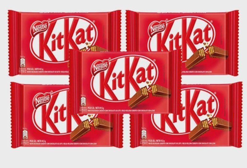 Chocolate Doce Kit Kat 5 Unidades Nestlé Kit Kat Magazine Luiza