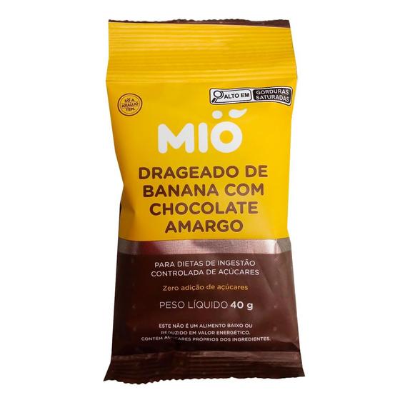 Imagem de Chocolate Drageado Mió Banana com Chocolate Meio Amargo 40g