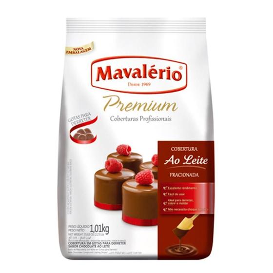Imagem de Chocolate em gotas premium ao leite 1,01kg mavalério
