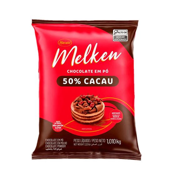 Imagem de Chocolate em Pó 50% - Melken - 1,01kg - 01 unidade - Harald - Rizzo