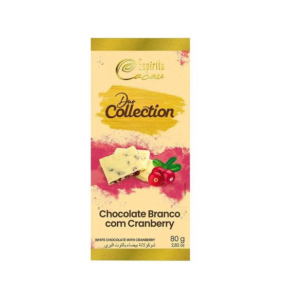 Imagem de Chocolate Espírito Cacau Branco com Cranberry - 80g (Sem Glúten) - Espirito do Cacau