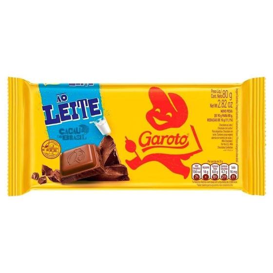 Chocolate Garoto Tablete ao Leite 80g - Embalagem com 16 Unidades Menor preço em Chocolate Garoto Tablete ao Leite 80g - Embalagem com 16 Unidades