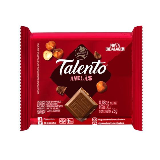 Imagem de Chocolate Garoto Talento Avelãs 25g