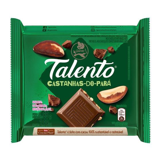 Imagem de Chocolate Garoto Talento Castanha Pará 85g