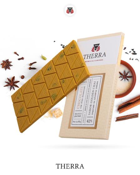 Imagem de Chocolate Golden Chai 80g com Óleo Essencial de Pimenta Negra - Therra