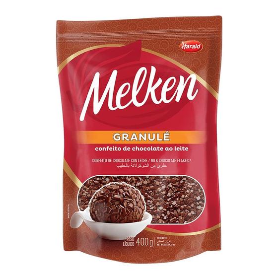 Imagem de Chocolate Granulado Confeito Chocolate ao Leite Granulé Melken 400Gr - Harald