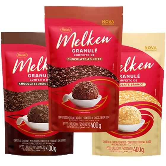 Imagem de Chocolate Granulado Melken Granule Sabores 400g Harald