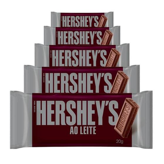Imagem de Chocolate Hersheys Ao Leite, 5 Barras 20g