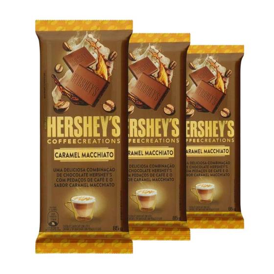 Imagem de Chocolate Hersheys Café, Caramel Macchiato, 3 Barras 85g