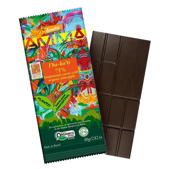 Imagem de Chocolate I'Ba-Ka'Ti 75% Cacau Abacaxi Biodinâmico Demeter