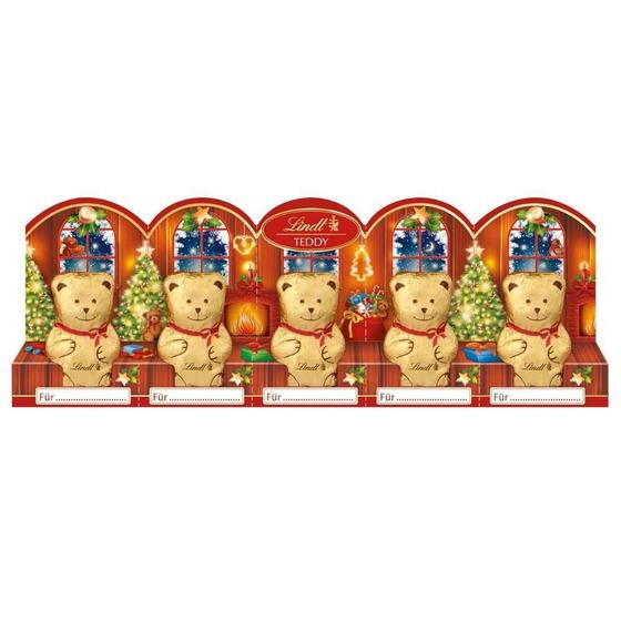 Imagem de Chocolate Importado, Lindt, 5 Ursinhos Teddy De 10G