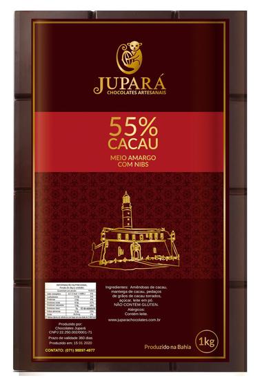 Imagem de Chocolate Jupará 55% Cacau - Com Nibs - Meio Amargo - 1Kg