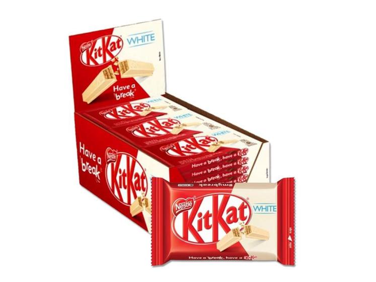 Chocolate Kit Kat Branco 41,5g Caixa C/24unid. NESTLÉ Kit Kat