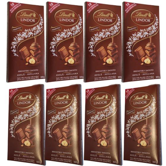 Imagem de Chocolate Lindt Lindor Singles Avelã 100g Combo com 8