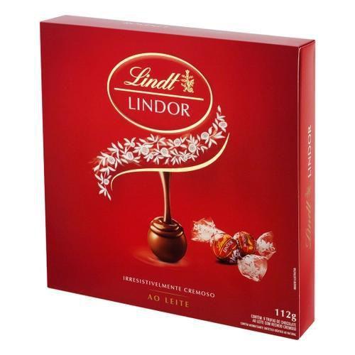Chocolate Lindt Recheado Ao Leite Lindor Milk Gift Box 112G Chocolate / Barra de Chocolate