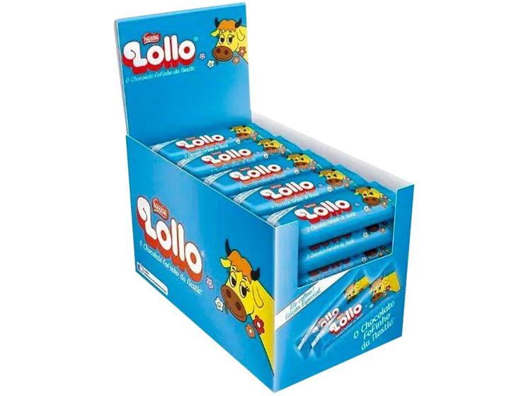 Imagem de Chocolate Lollo com Recheio de Leite Maltado 28g Caixa com 30 Unidades Nestlé