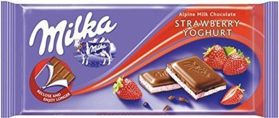 Imagem de Chocolate milka morango com yoghurt 100g