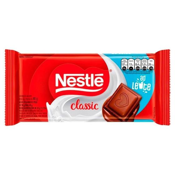 Imagem de Chocolate Nestlé Classic ao Leite 80g - Embalagem com 16 Unidades
