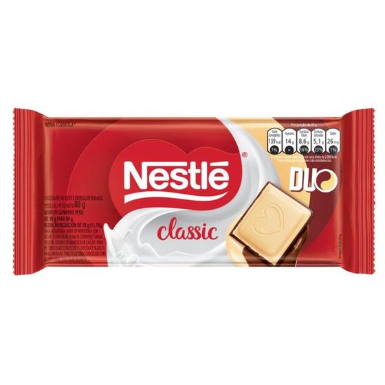 Imagem de Chocolate Nestlé Classic Duo 80g - Embalagem com 16 Unidades