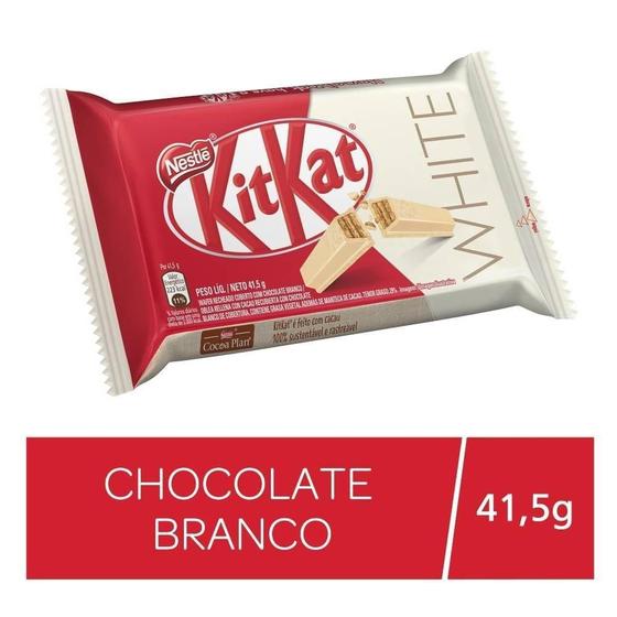 Chocolate Nestlé Kit Kat 4F Branco 41,5g Embalagem com 24 Unidades