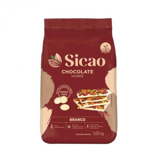 Chocolate Nobre Branco Gotas 1,01kg - Sicao Menor preço em Chocolate Nobre Branco Gotas 1,01kg - Sicao