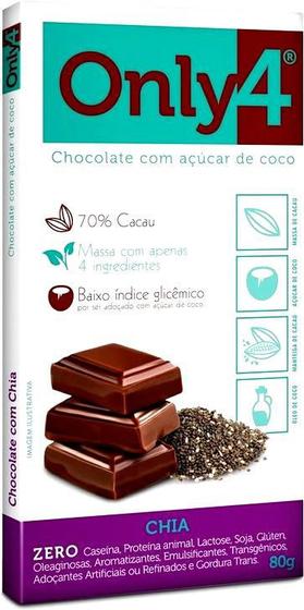 Imagem de Chocolate Only4 com Chia Genevy 80g