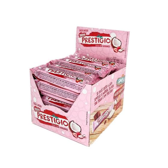 Chocolate Prestigio Morango C/30un 33gr - Nestlé Menor preço em Chocolate Prestigio Morango C/30un 33gr - Nestlé