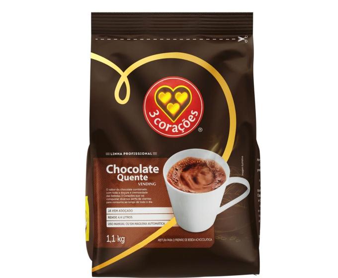 Imagem de Chocolate Quente Em Pó Tres 3 Coracoes Solúvel Vending 1Kg