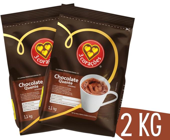 Imagem de Chocolate Quente Vending 3 Corações 2X1Kg