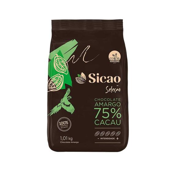 Chocolate Seleção Amargo 75% Cacau Gotas 1,01kg Sicao Menor preço em Chocolate Seleção Amargo 75% Cacau Gotas 1,01kg Sicao