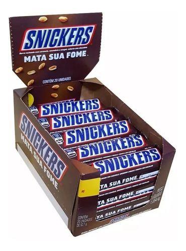 Imagem de Chocolate Snickers Display Com 20 Unidades 45g