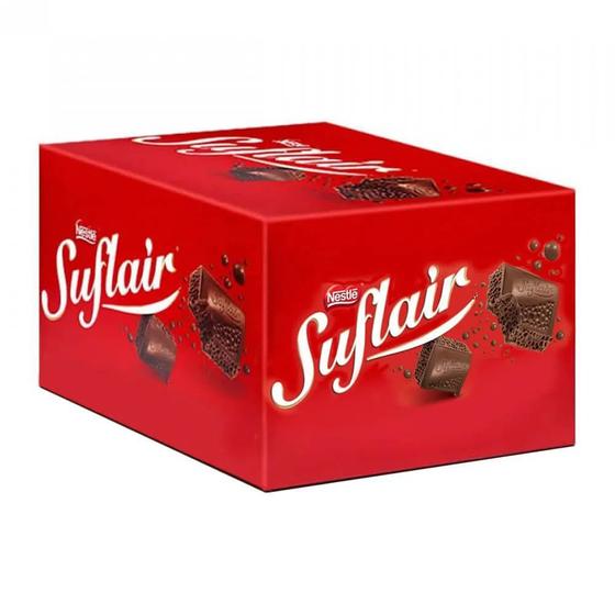 Imagem de Chocolate Suflair Ao Leite Aerado Nestle 50g Caixa Com 20 Unidades