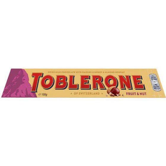 Chocolate Suiço Toblerone Frui & Nut 100g - Importado Suiça Menor preço em Chocolate Suiço Toblerone Frui & Nut 100g - Importado Suiça