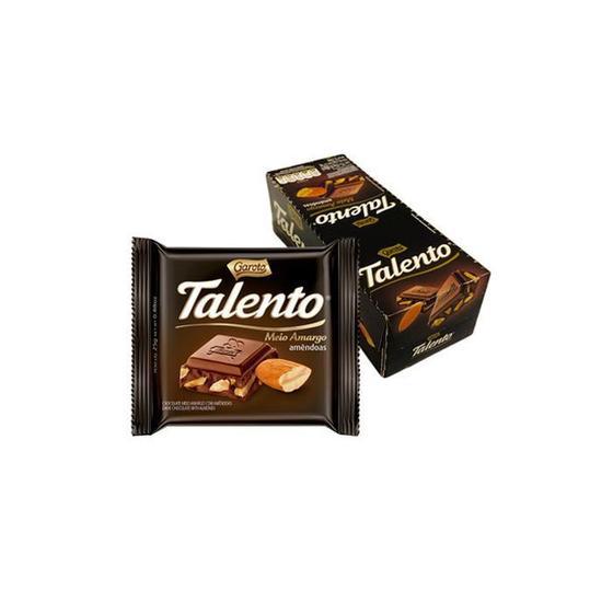 Imagem de Chocolate Talento Meio Amargo Amêndoas com 15 unidades de 25g cada Garoto