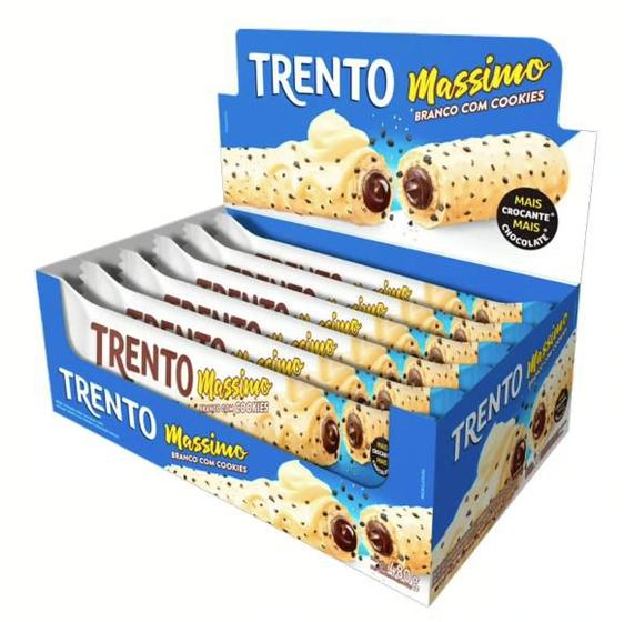 Imagem de Chocolate  Trento Massimo Branco com Cookies - Display 480G