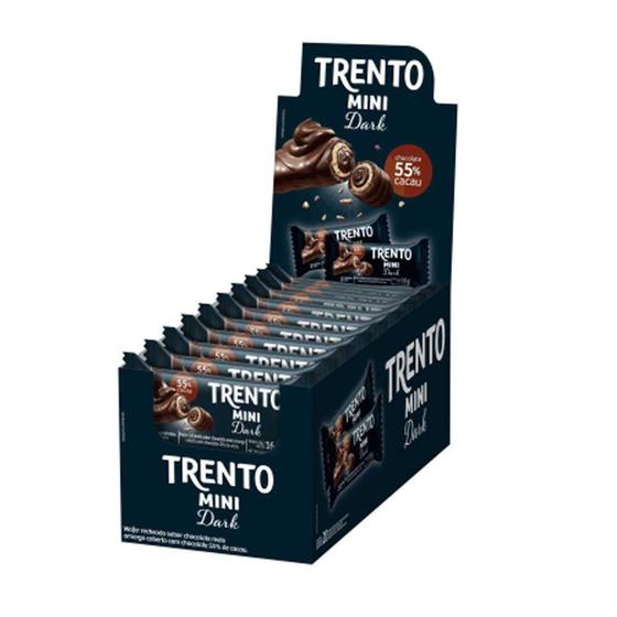 Chocolate Trento Mini Dark 16g c/16 - Peccin Menor preço em Chocolate Trento Mini Dark 16g c/16 - Peccin