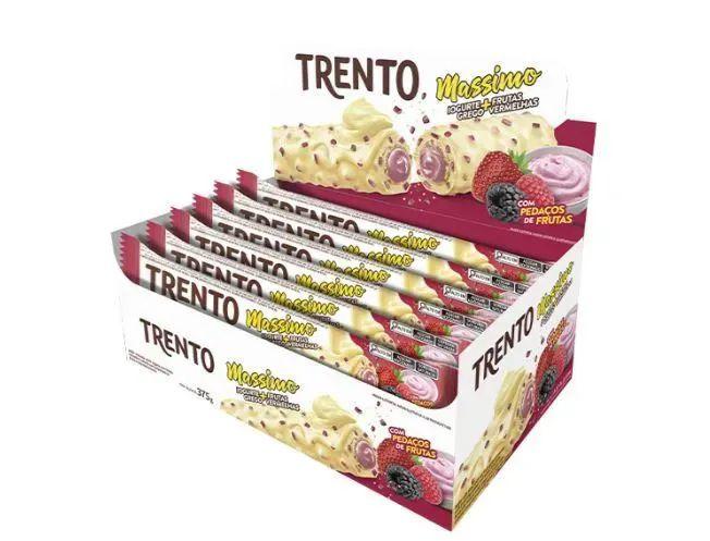 Imagem de Chocolate Trento sabor Iogurte e Frutas Vermelhas caixa com 15 unidades de 25g 