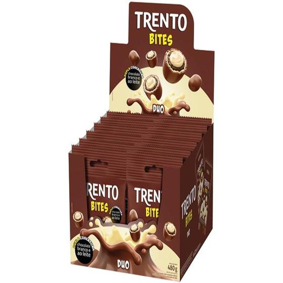 Imagem de Chocolate Trento Wafer Bites Duo 40g - Embalagem com 12 Unidades