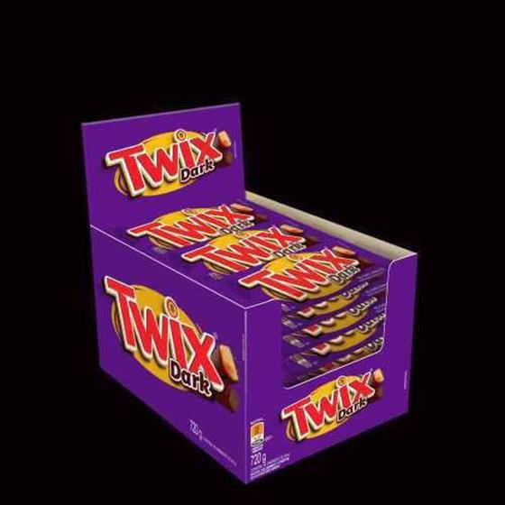 Chocolate twix dark 40g 18 unidades MASTERFOODS BRASIL ALIMENTOS L