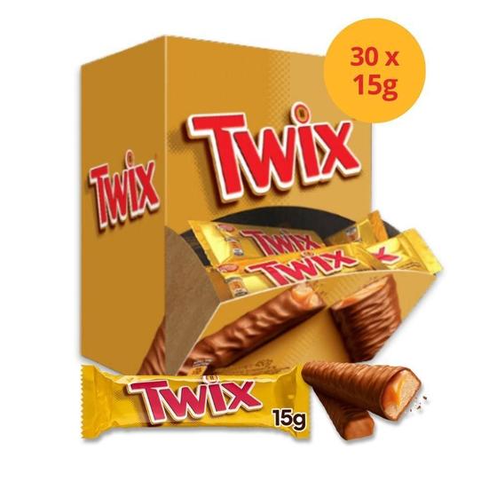 Imagem de Chocolate Twix Tradicional Kit Display 30 Unidades De 15G