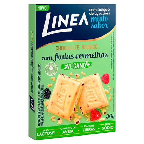 Imagem de Chocolate Vegano Branco Linea com Frutas Vermelhas 30g