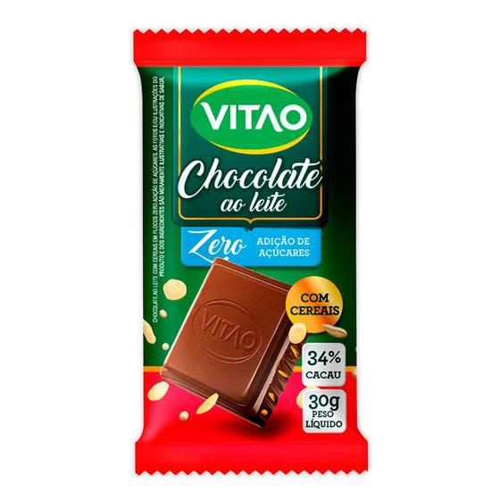 Imagem de Chocolate Vitao Ao Leite com Cereais Zero Açúcar 30g
