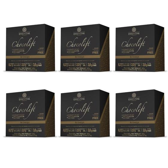 Imagem de Chocolift Be Unique - 6x Caixas com 12 Barras de 40g cada - Essential Nutrition