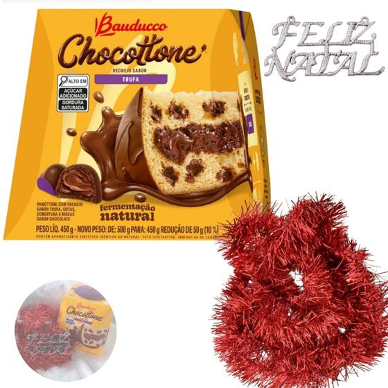 Imagem de Chocottone Bauducco Enfeite de Natal Decoração Kit Presente