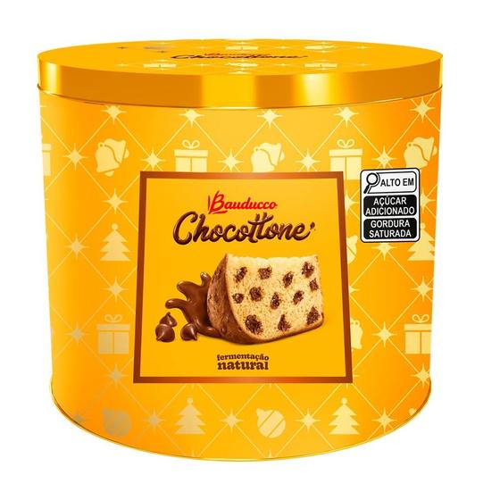 Imagem de Chocottone Bauducco Gotas de Chocolate Lata 750g