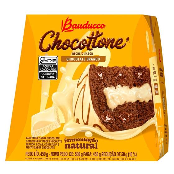 Imagem de Chocottone Bauducco Recheio Sabor Chocolate Branco 450g