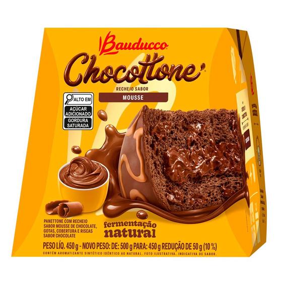 Chocottone Bauducco Recheio Sabor Mousse 450g Menor preço em Chocottone Bauducco Recheio Sabor Mousse 450g