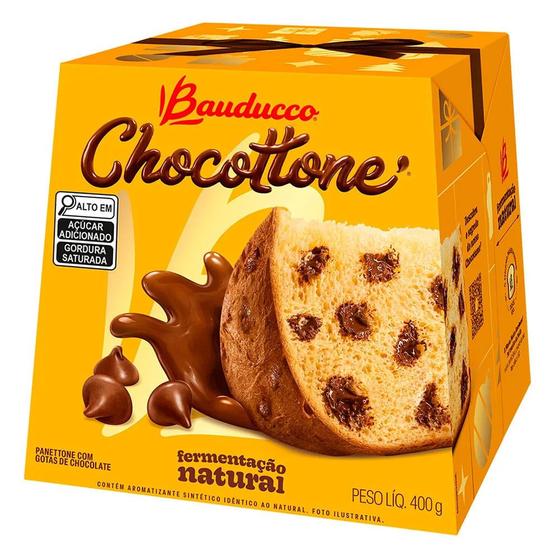 Imagem de Chocottone com Gotas de Chocolate Bauducco 400g