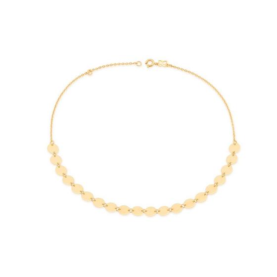 Imagem de Choker  banhado ouro 3x 24k 18k e 22k  feminino bolas elo cadeado com medalhas rommanel 532055